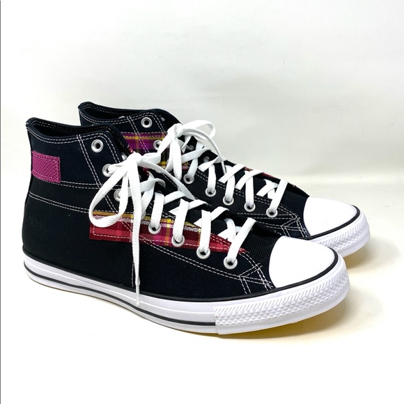 💖MEGA SALE💖Converse Men 168745C CTAS High Black Color Patches Canvas Sneakers - Picture 12 of 14